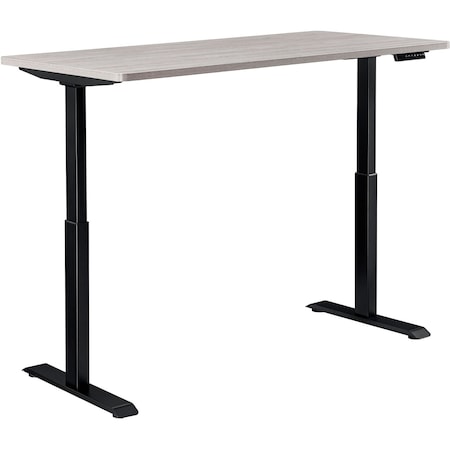 Interion By Global Industrial Sit Stand Desk, 30 in D X 28 to 46 in H, 60 in W X 695780GY